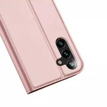 Dux Ducis Skin Pro etui Samsung Galaxy A14 5G pokrowiec z klapką portfel na kartę podstawka różowe