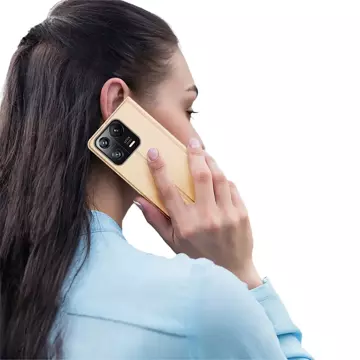 Dux Ducis Skin Pro etui Xiaomi 13 Pro pokrowiec z klapką portfel na kartę podstawka złote