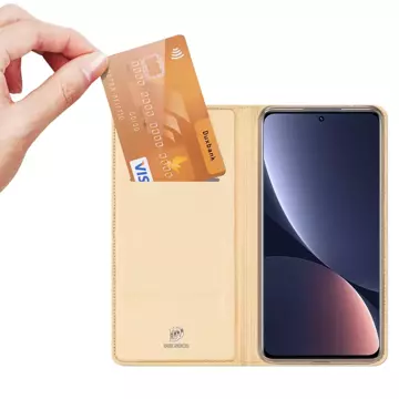 Dux Ducis Skin Pro kabura etui pokrowiec z klapką Xiaomi 12 Pro złoty