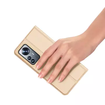 Dux Ducis Skin Pro kabura etui pokrowiec z klapką Xiaomi 12 Pro złoty