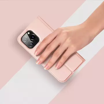 Dux Ducis Skin Pro kabura etui pokrowiec z klapką iPhone 14 Pro różowy