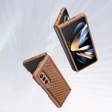 Dux Ducis Venice etui Samsung Galaxy Z Fold 4 skórzany pokrowiec brązowe