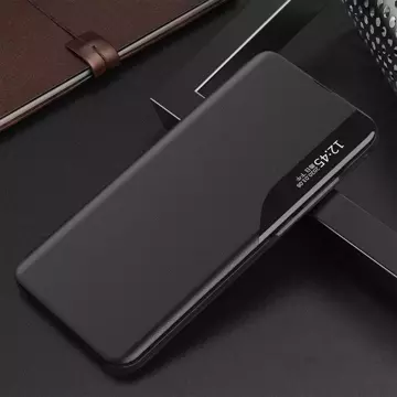 Eco Leather View Case elegancki futerał etui z klapką i funkcją podstawki Samsung Galaxy A73 czarny