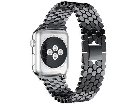 Elegancka bransoleta pasek Alogy Stainless Steel do Apple Watch 42/44/45/49mm Czarna