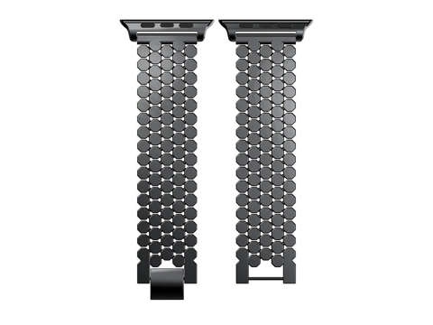 Elegancka bransoleta pasek Alogy Stainless Steel do Apple Watch 42/44/45/49mm Czarna
