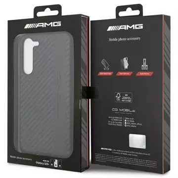 Etui AMG do Samsung Galaxy S23+ Plus HardCase Carbon Stripe&Embossed czarny