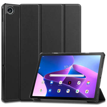 Etui Alogy Book Cover Case do Lenovo Tab M10 Plus 3 gen. 2023 10.6" TB-125FU / TB-128XU Czarny + Szkło