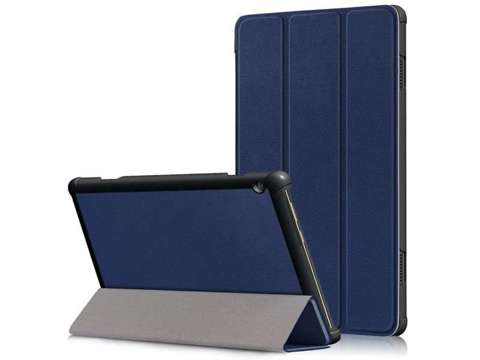 Etui Alogy Book Cover do Lenovo Tab M10 10.1 TB-X605 Granatowe + Szkło