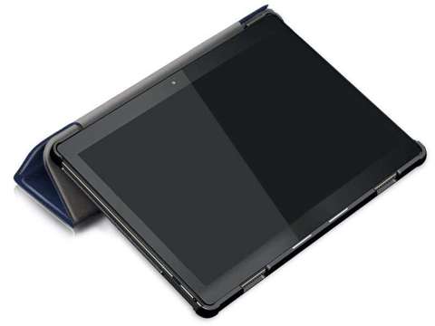 Etui Alogy Book Cover do Lenovo Tab M10 10.1 TB-X605 Granatowe + Szkło