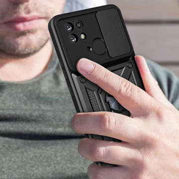 Etui Alogy Camshield Stand Ring z osłonką na aparat do Xiaomi Redmi 10c + Szkło