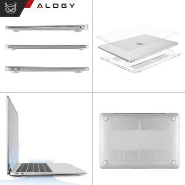 Etui Alogy Hard Case do Apple MacBook Air 13 2021 2020 M1 2019 2018 A2337 A2179 A1932 Przezroczyste