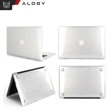 Etui Alogy Hard Case do Apple MacBook Air 13 2021 2020 M1 2019 2018 A2337 A2179 A1932 Przezroczyste