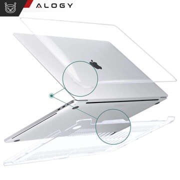 Etui Alogy Hard Case do Apple MacBook Air 13 2021 2020 M1 2019 2018 A2337 A2179 A1932 Przezroczyste