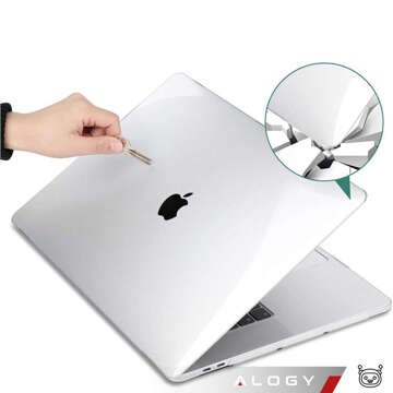 Etui Alogy Hard Case do Apple MacBook Air 13 2021 2020 M1 2019 2018 A2337 A2179 A1932 Przezroczyste