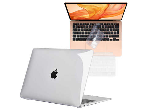 Etui Alogy Hard Case do Apple MacBook Air 13 M1 2021 Przezroczyste + Nakładka na klawiaturę