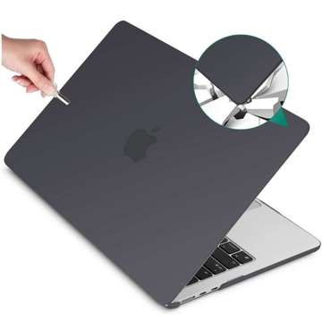 Etui Alogy Hard Case do Apple Macbook Air 13 2022 M2 Matowy Czarny