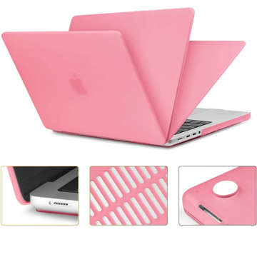 Etui Alogy Hard Case do Apple Macbook Pro 16 2021 A2485 Matowy Różowy