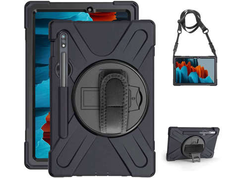 Etui Alogy Pirate Armor z rzepem do Samsung Galaxy Tab S7 Plus/ S8 Plus 12.4 T970/ T976B/ X800/ X806