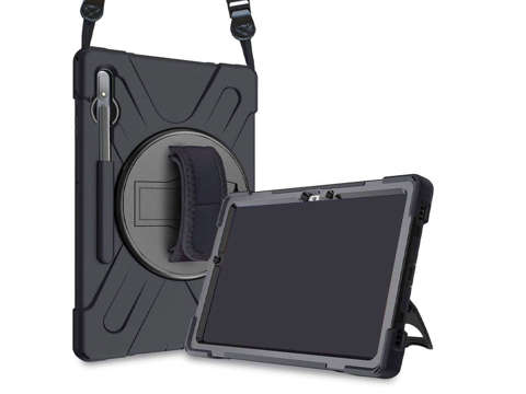 Etui Alogy Pirate Armor z rzepem do Samsung Galaxy Tab S7 Plus/ S8 Plus 12.4 T970/ T976B/ X800/ X806