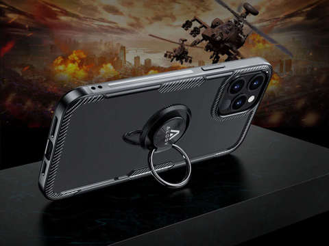 Etui Alogy Ring Holder Armor do Apple iPhone 12/ 12 Pro czarne