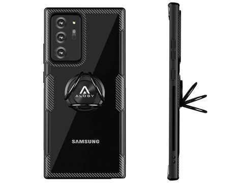 Etui Alogy Ring Holder Clear Armor do Samsung Galaxy Note 20 Ultra czarne