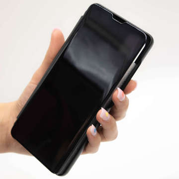 Etui Alogy Smart Clear View Cover z klapką do Samsung Galaxy A53 5G Czarne + Szkło