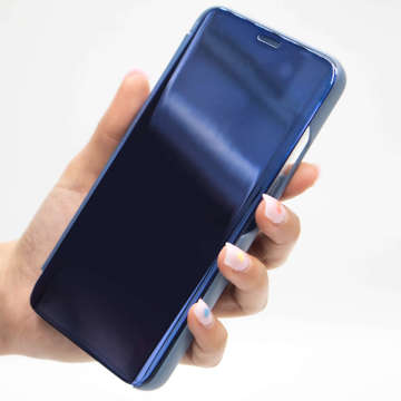 Etui Alogy Smart Clear View Cover z klapką do Samsung Galaxy S22 Plus Niebieskie + Szkło