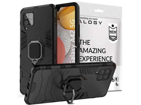 Etui Alogy Stand Ring Armor do Samsung Galaxy A42 5G czarne