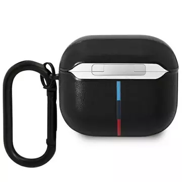 Etui BMW BMA322PVTK do AirPods 3 gen cover czarny/black Leather Curved Line
