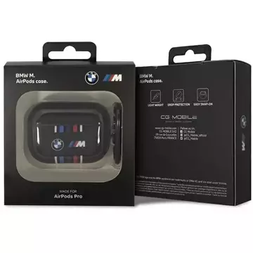 Etui BMW BMAP22SWTK do AirPods Pro cover czarny/black Multiple Colored Lines