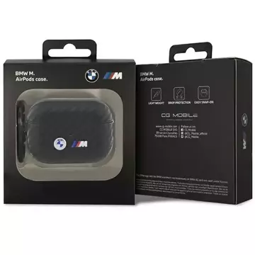 Etui BMW BMAP2WMPUCA2 do AirPods Pro 2 gen cover czarny/black Carbon Double Metal Logo