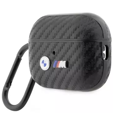 Etui BMW BMAP2WMPUCA2 do AirPods Pro 2 gen cover czarny/black Carbon Double Metal Logo