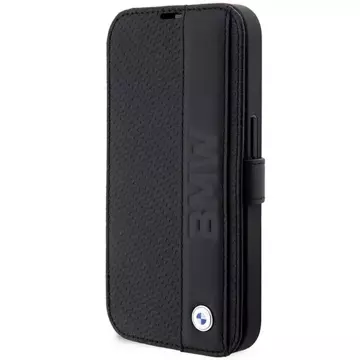 Etui BMW BMBKP14X22RDPK do Apple iPhone 14 Pro Max 6,7" bookcase Leather Textured&Stripe