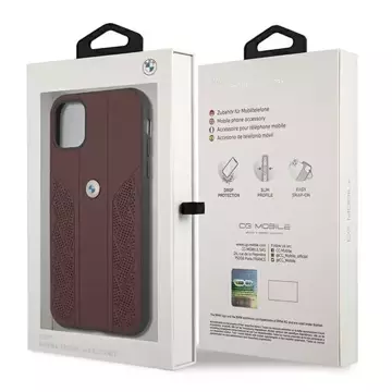 Etui BMW BMHCN61RSPPR do Apple iPhone 11/ Xr hardcase Leather Curve Perforate