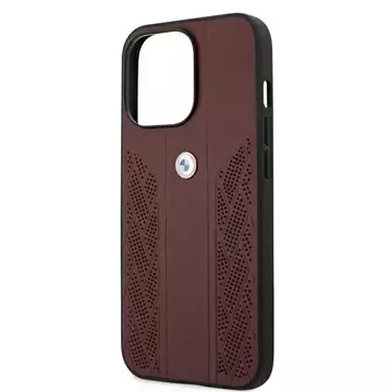 Etui BMW BMHCP13LRSPPR do Apple iPhone 13/ 13 Pro 6,1" hardcase Leather Curve Perforate