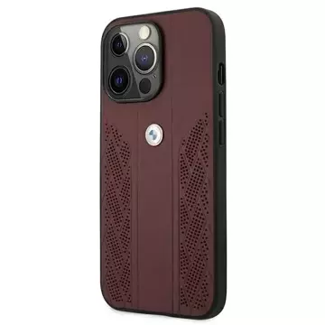 Etui BMW BMHCP13LRSPPR do Apple iPhone 13/ 13 Pro 6,1" hardcase Leather Curve Perforate