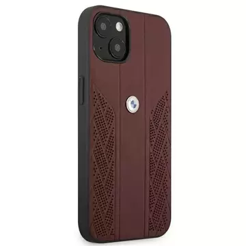 Etui BMW BMHCP13MRSPPR do Apple iPhone 13 6,1" hardcase Leather Curve Perforate