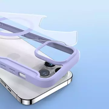 Etui Dux Ducis Skin X Pro do Apple iPhone 15 Pro Max magnetyczny pokrowiec MagSafe z klapką  - fioletowe