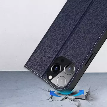 Etui Dux Ducis Skin X2 do iPhone 14 Pro Max pokrowiec z magnetyczną klapką niebieski