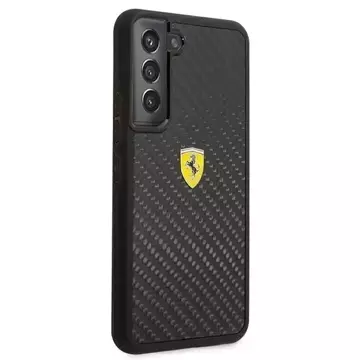 Etui Ferrari FEHCS22MFCAK do Galaxy S22+ S906 hardcase On Track Real Carbon czarny/black