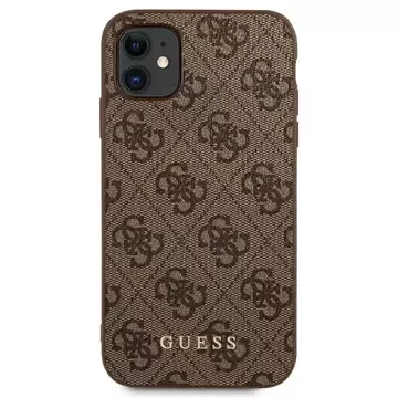 Etui Guess GUHCN61G4GFBR do iPhone 11 6,1" hard case 4G Metal Gold Logo