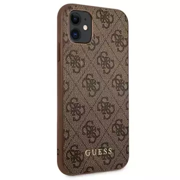 Etui Guess GUHCN61G4GFBR do iPhone 11 6,1" hard case 4G Metal Gold Logo