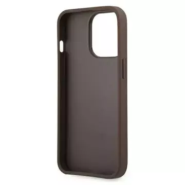 Etui Guess GUHCP13L4GMGBR do Apple iPhone 13 Pro / 13 6,1" brązowy/brown hardcase 4G Big Metal Logo