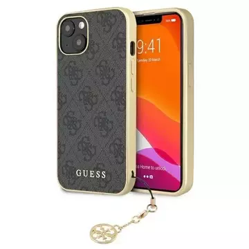 Etui Guess GUHCP13MGF4GGR do Apple iPhone 13 6,1" szary/grey hardcase 4G Charms Collection