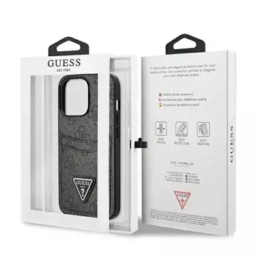 Etui Guess GUHCP13XP4TPK do iPhone 13 Pro Max 6,7" hardcase 4G Triangle Logo Cardslot