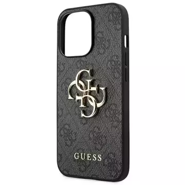 Etui Guess GUHCP14L4GMGGR  do Apple iPhone 14 Pro 6,1" szary/grey hardcase 4G Big Metal Logo