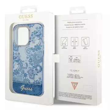 Etui Guess GUHCP14LHGPLHB do Apple iPhone 14 Pro 6,1" niebieski/blue hardcase Porcelain Collection