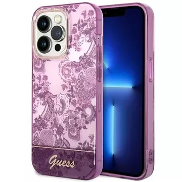 Etui Guess GUHCP14LHGPLHF do Apple iPhone 14 Pro 6,1" fuksja/fuschia hardcase Porcelain Collection