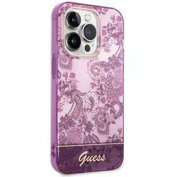 Etui Guess GUHCP14LHGPLHF do Apple iPhone 14 Pro 6,1" fuksja/fuschia hardcase Porcelain Collection