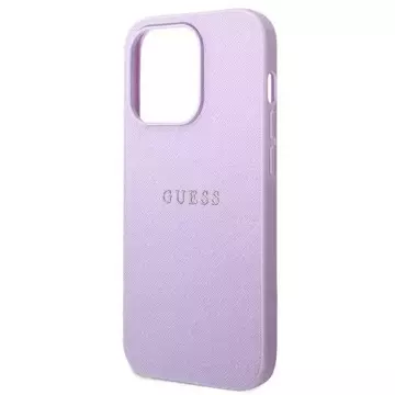 Etui Guess GUHCP14LPSASBPU do Apple iPhone 14 Pro 6,1" fioletowy/purple Saffiano Strap